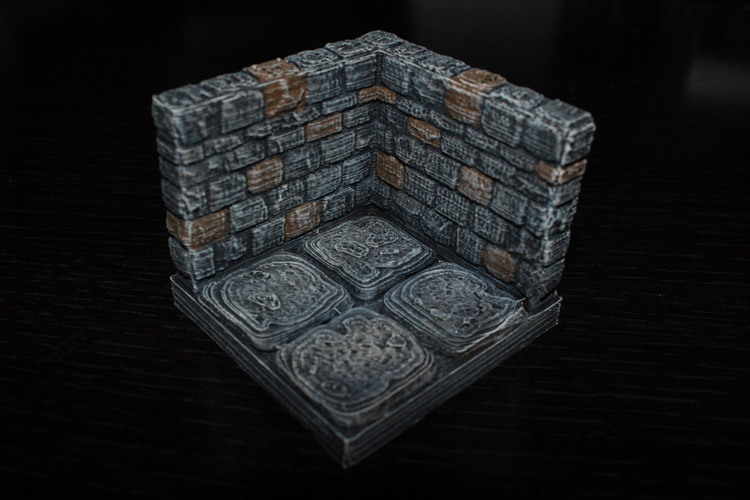 OpenForge Stone Dungeon Edge Corner 3D Print 78503