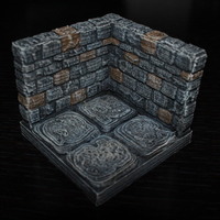 Small OpenForge Stone Dungeon Edge Corner 3D Printing 78503