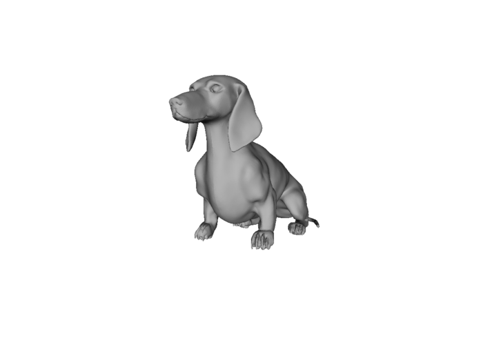 Wiener Dog Sit! 3D Print 79417
