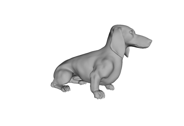 Wiener Dog Sit! 3D Print 79418