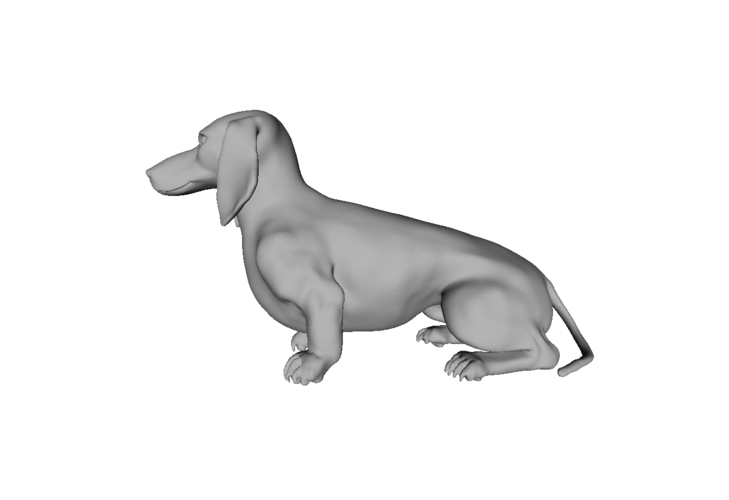 Wiener Dog Sit! 3D Print 79420