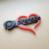 Small Pinshape loves you! in dual color 3D Printing 79464