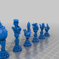 Small Steampunk Robot Chess 3D Printing 795