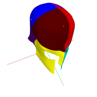 Small Spartan Helmet 8 Piece Split 3D Printing 79508