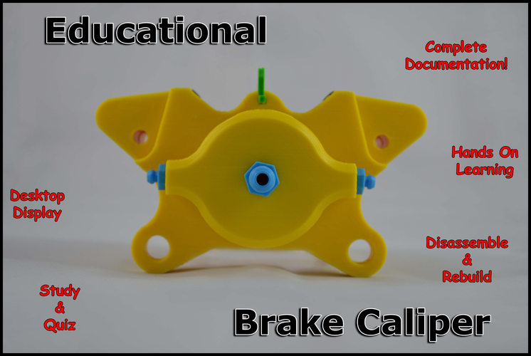 Educational Brake Caliper 3D Print 79626