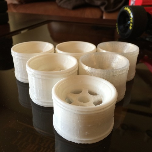 Tamiya F104 Rims for Rubber tires, and rims for 3d printed tires 3D Print 79681