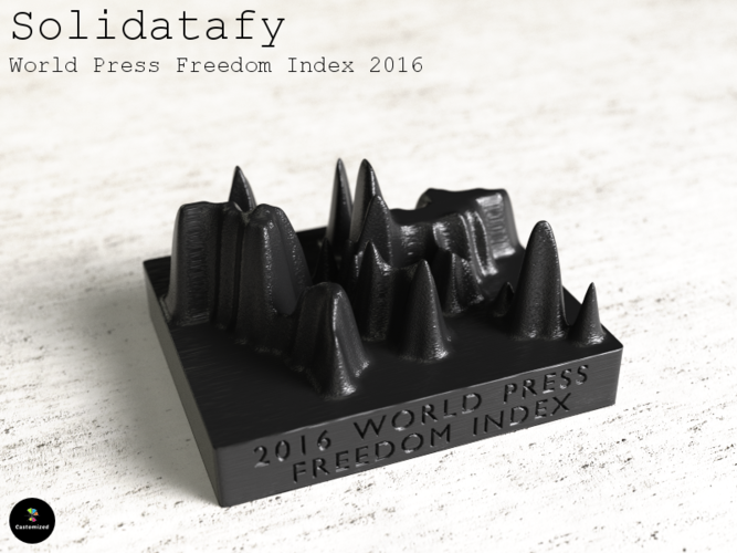 Solidatafy – World Press Freedom Index 2016 3D Print 79709