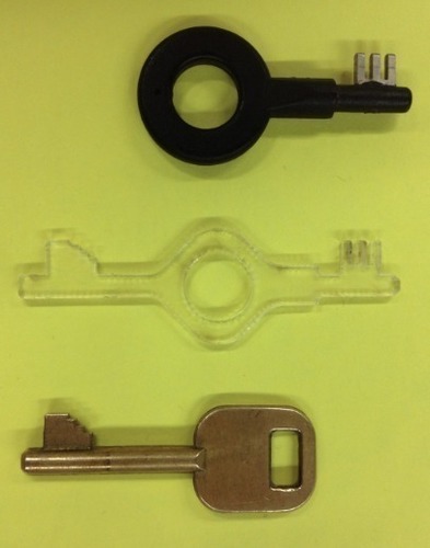 Bonowi high-security handcuff key 3D Print 80674