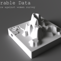 Small Wearable Data – violence against woman survey 3D Printing 80941