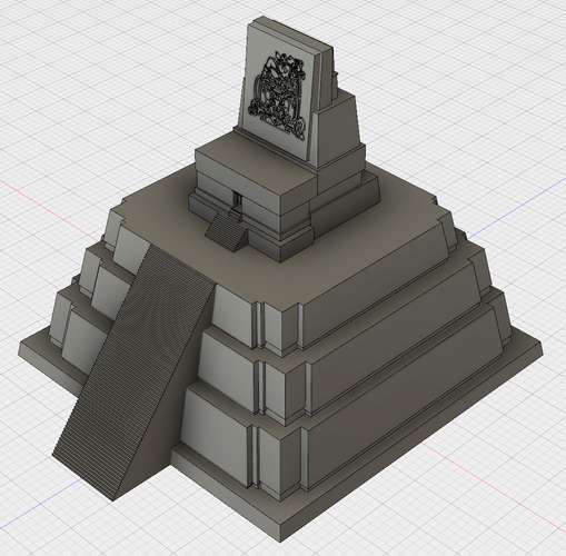 Tikal Temple II Mayan temple model 3D Print 81334