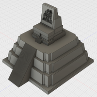 Small Tikal Temple II Mayan temple model 3D Printing 81334