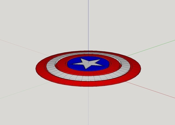 Captain America Shield 3D Print 81661