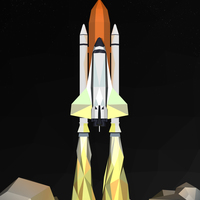 Small Shuttle Launch Figurine (Medium) 3D Printing 8181
