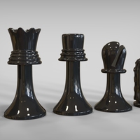 Small Duchamp Chess Set 3D Printing 81880