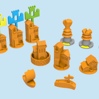 Small Catan pieces (Cities & Knights + Seafarers) 3D Printing 82071