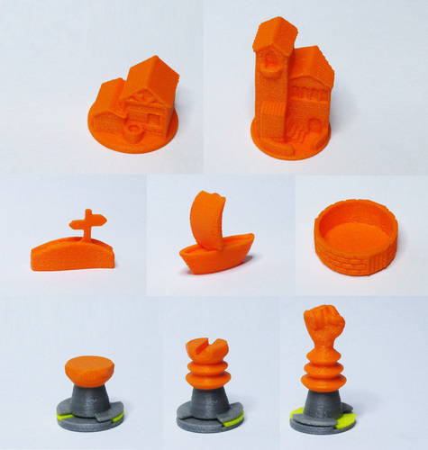 Catan pieces (Cities & Knights + Seafarers) 3D Print 82078