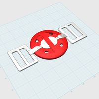 Small Deadpool Belt Buckle 3D Printing 82117