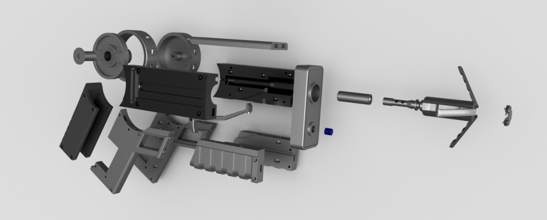 Batman Grapple Gun (functional toy gun) 3D Print 82603
