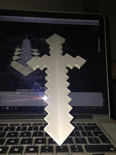 Minecraft Sword 3D Print 82669 Minecraft Sword 3D Print 82669