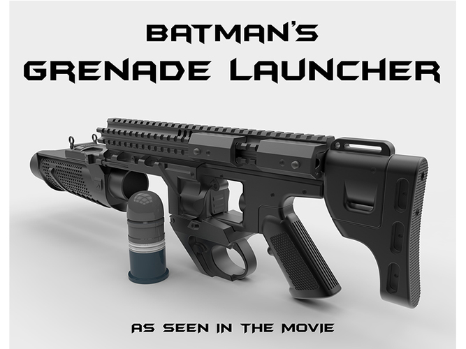 Batman's Grenade Launcher 1:1 scale (Batman vs Superman) 3D Print 82715