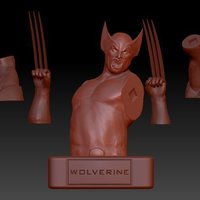 Wolverine Bust and Stand - Thumbnail 3