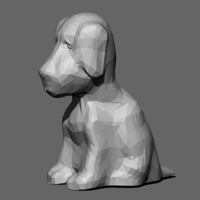 Small Low Poly Dog 3D Printing 82979