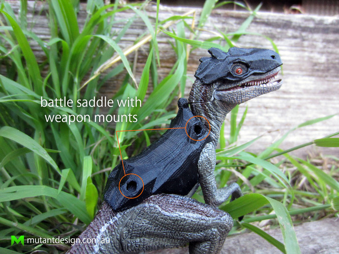 Papo Raptor Battle Armour 3D Print 83768
