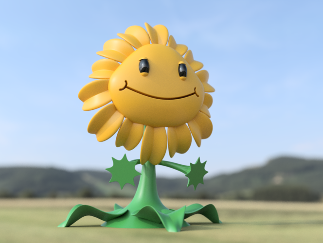 Sunflower - Plants Vs Zombies GW2 3D Print 83790 Sunflower - Plants Vs Zombies GW2 3D Print 83790