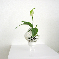 Small Mini Plant Space Rocket with Pot 3D Printing 84205