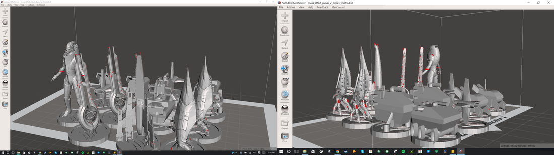 Mass Effect Chess Set Player 2 3D Print 84409