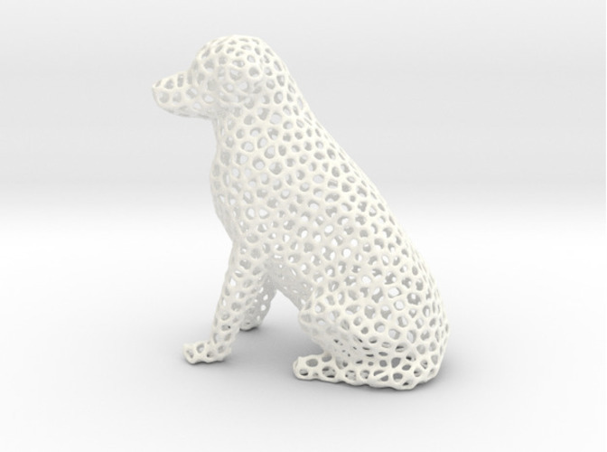 Voronoi Labrador Retriever Dog 3D Print 84540