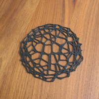Small Drink coaster - Voronoi #9 3D Printing 84637