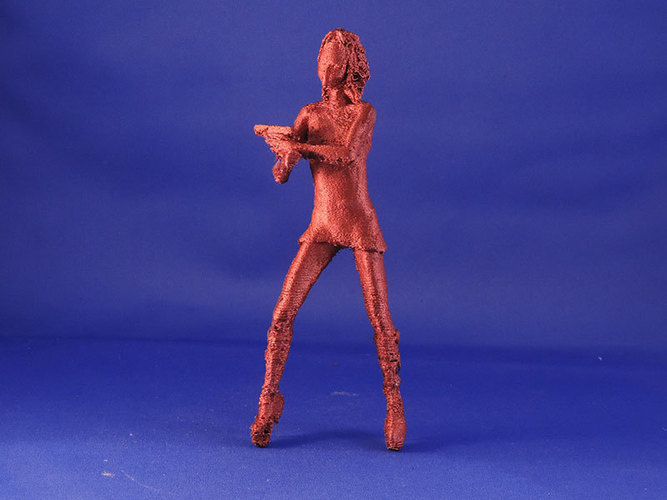 Girl With Gun 3D Print 84860