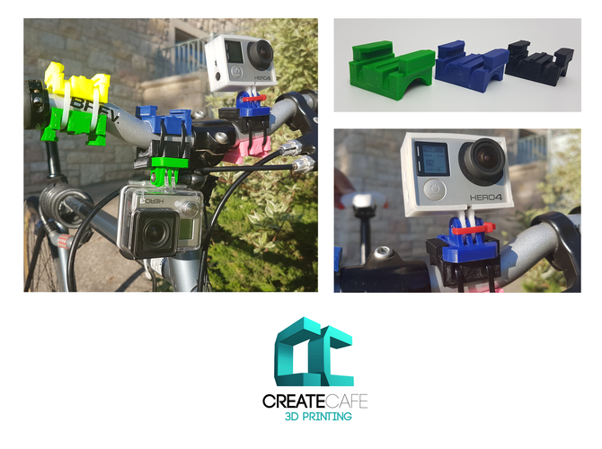 Minimalist Action Camera Mount (25mm Handlebar) 3D Print 84987