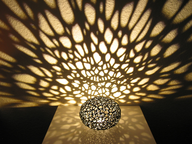 Voronoi Pearl Light Lamp No. 1 3D Print 85424