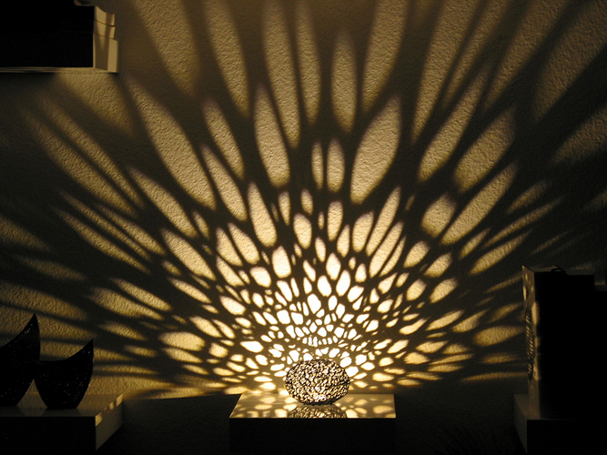Voronoi Pearl Light Lamp No. 1 3D Print 85426