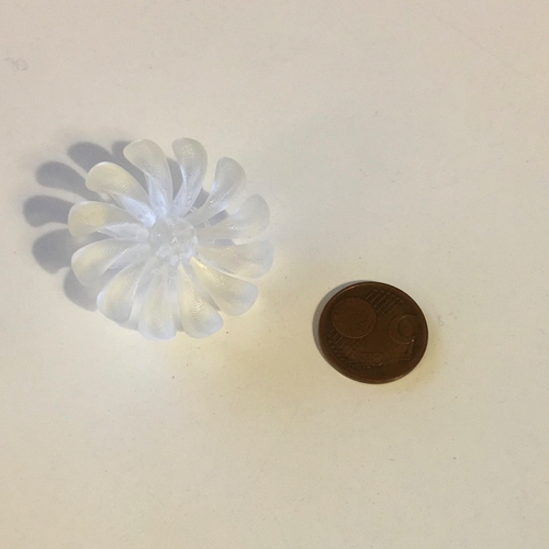 Flower button 3D Print 85556