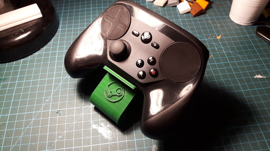Steam Controller Stand with Logo 3D Print 86041