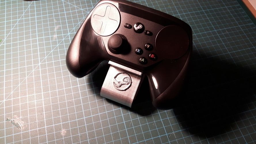 Steam Controller Stand with Logo 3D Print 86042