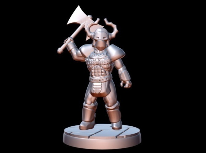 Barbarian Warlord (15mm scale) 3D Print 86180