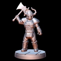 Small Barbarian Warlord (15mm scale) 3D Printing 86180