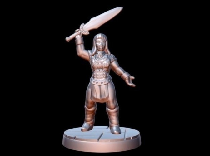 Barbarian Champion (15mm scale) 3D Print 86184