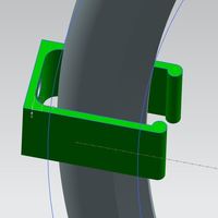 Small Simple Bike Wall Mount (23mm Tire) 3D Printing 87499
