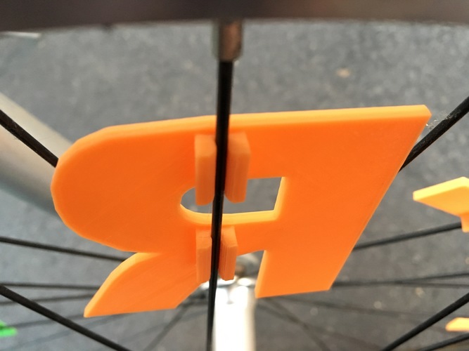 Alphabet Bike Spoke Flags 3D Print 87530