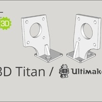Small E3D Titan / Ultimaker 2 mount 3D Printing 88066