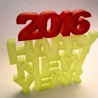 Small HAPPY NEW YEAR SIGN 3D Printing 88104