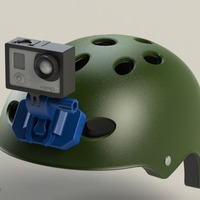 Small GoPro Helmet Front mount 3D Printing 88135