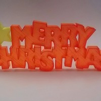 Small Merry Christmas Sign 3D Printing 88313