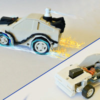 Small DeLorean BackToFuture RC Car w/ Arduino - 3DRacers 3D Printing 88355