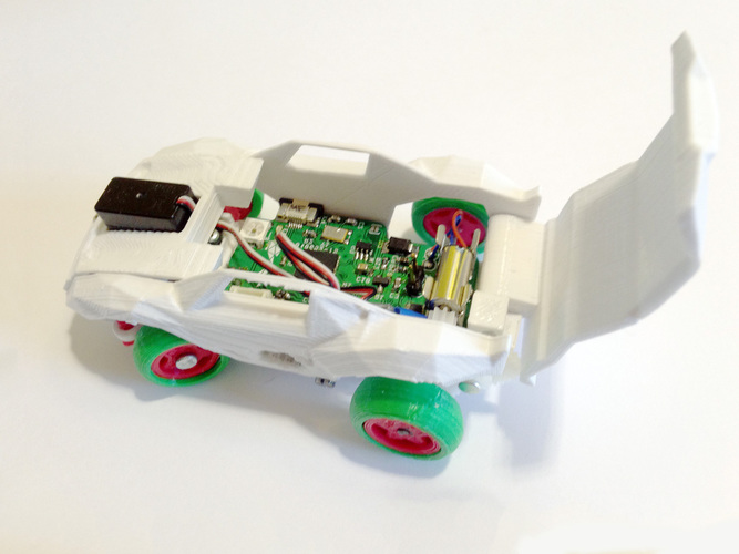 RC Car Arduino-compatible and smartphone enabled: 3DRacers 3D Print 88385
